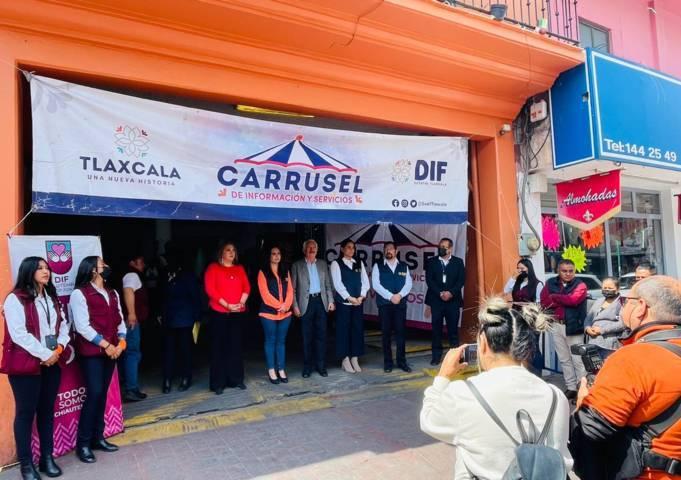 Inauguran en Chiautempan el “Carrusel de Información y Servicios” del DIF Estatal