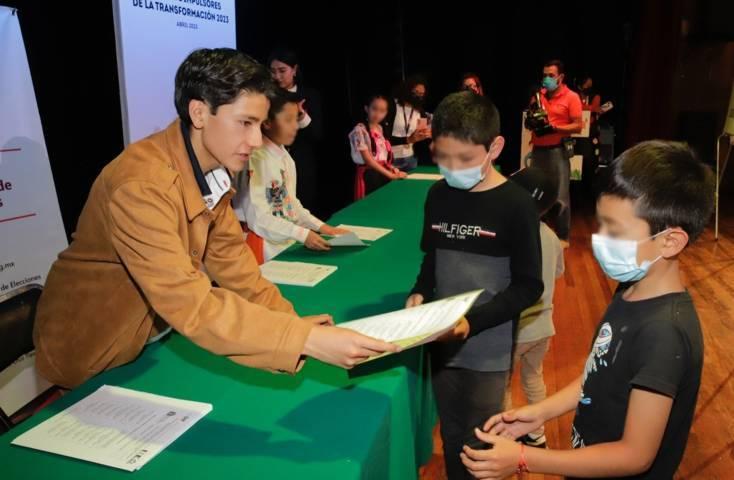 Eligen niñas y niños de Tlaxcala a nuevos impulsores de la transformación 2023