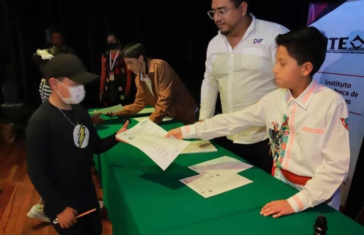 Eligen niñas y niños de Tlaxcala a nuevos impulsores de la transformación 2023