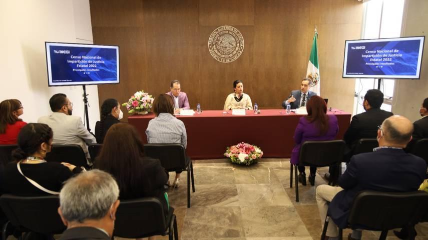 Presentan en el Poder Judicial resultados del Censo Nacional de Impartición de Justicia 2022 