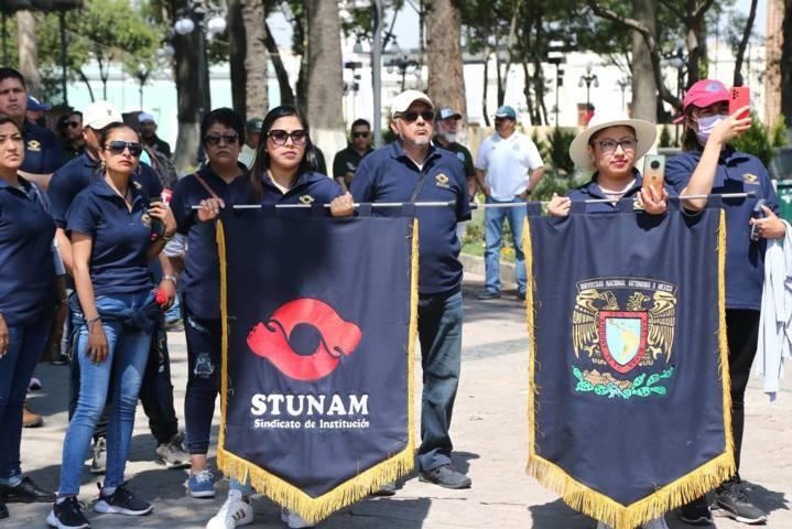 Se manifiestan sindicatos este 1 de mayo 
