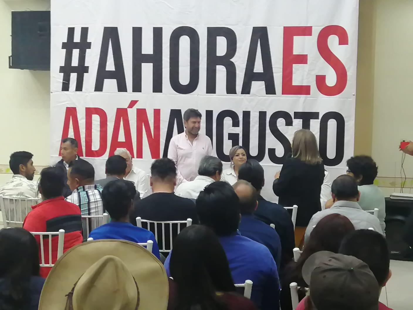 Se suman estructuras apizaquenses a movimiento #AhoraEsAdánAugusto