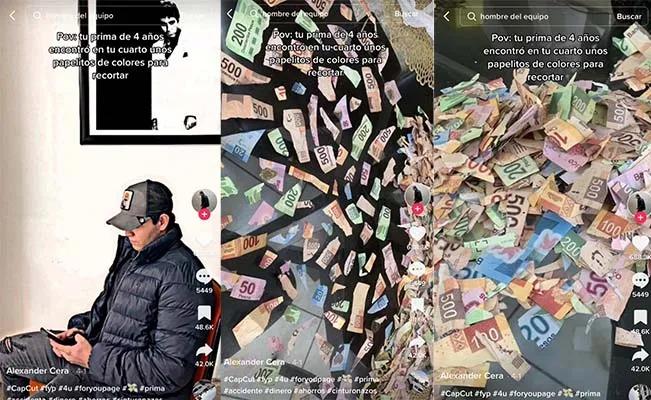 Encuentran a niña recortando todos los ahorros de su prima; Vió muchos papelitos de colores
