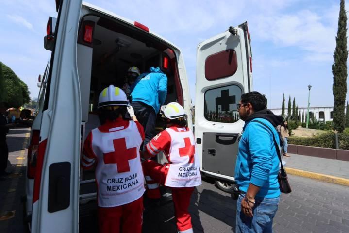 Cruz Roja Mexicana atiende peatón lesionado en el centro histórico 