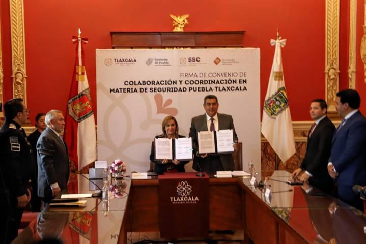 Fortalecen Gobiernos de Tlaxcala y Puebla acciones conjuntas en seguridad