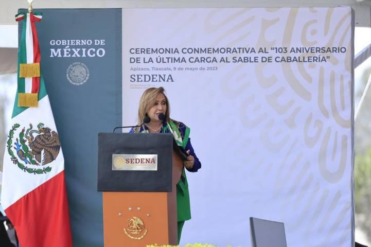 Encabezó Gobernadora Lorena Cuéllar ceremonia del 103 aniversario de la última carga al sable de caballería