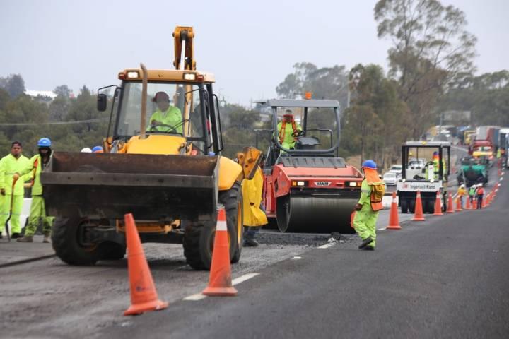 Cierran de manera intermitente la México-Veracruz con dirección a Calpulalpan por obras de reencarpetamiento