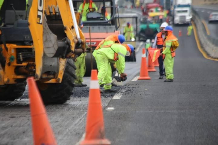 Cierran de manera intermitente la México-Veracruz con dirección a Calpulalpan por obras de reencarpetamiento