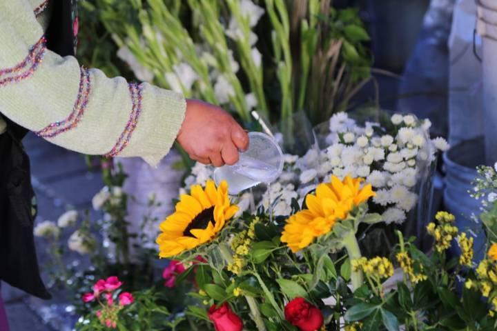 Flores a la virgen que bajará el próximo lunes por las calles de Tlaxcala