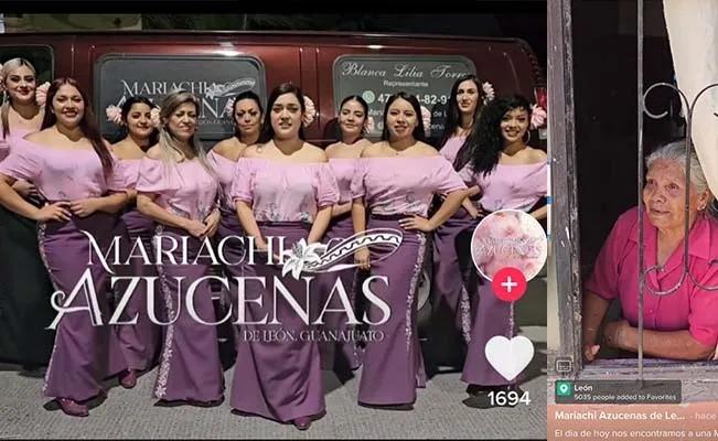 Una abuelita se vuelve viral al recibir por parte de unos mariachis una serenata gratis