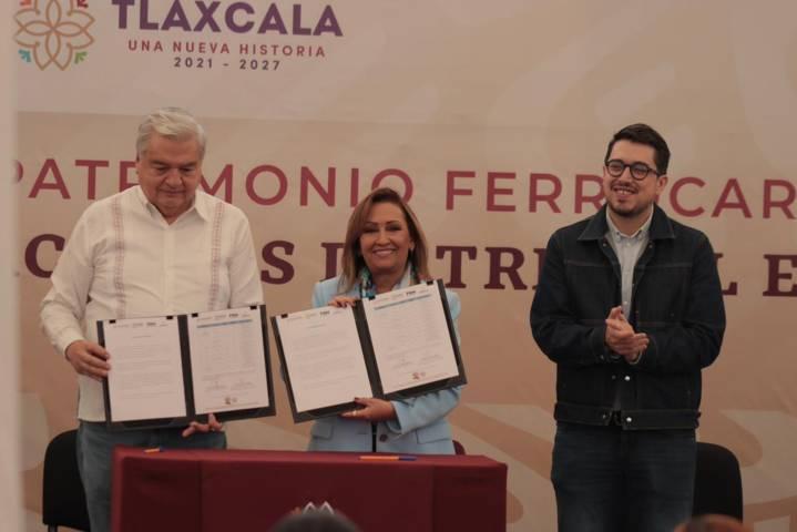 Donación de diez estaciones de tren al estado de Tlaxcala 