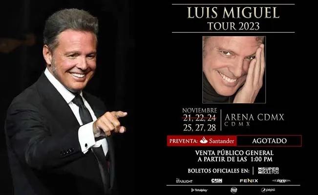 Tras alta demanda en los conciertos de Luis Miguel, anuncian adelanto en la venta general