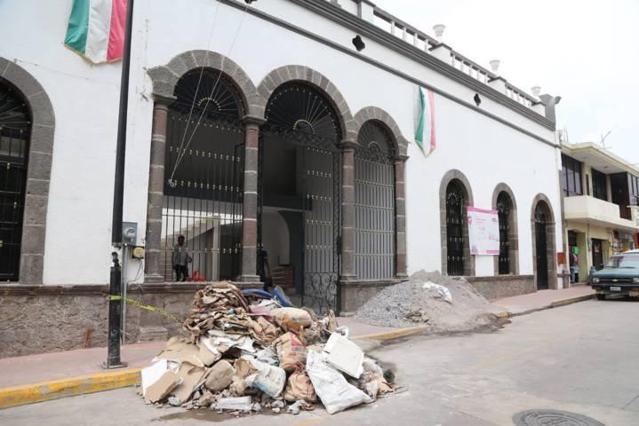 Así luce la presidencia municipal de Tlaltelulco 