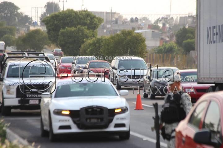 Fallece masculino atropellado sobre la carretera Texmelucan-Tlaxcala