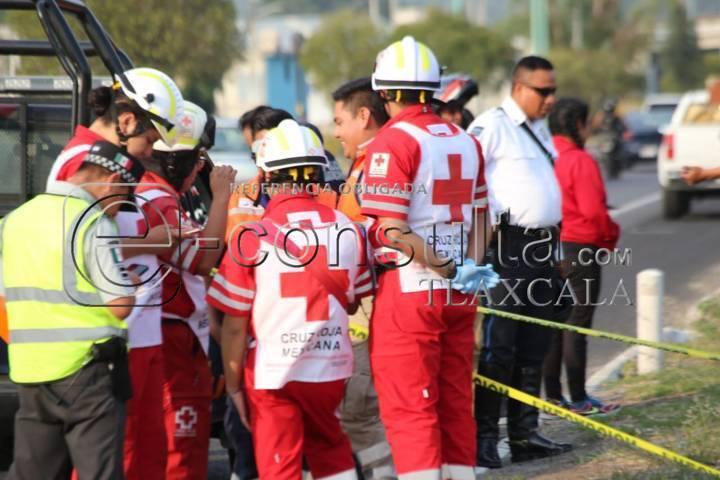 Fallece masculino atropellado sobre la carretera Texmelucan-Tlaxcala