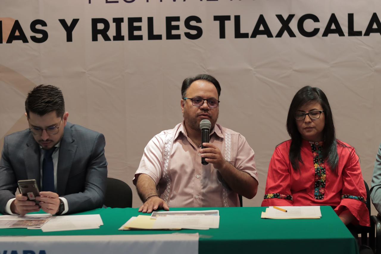 Presentan cartelera del Festival Internacional “Plumas y Rieles Tlaxcala 2023"