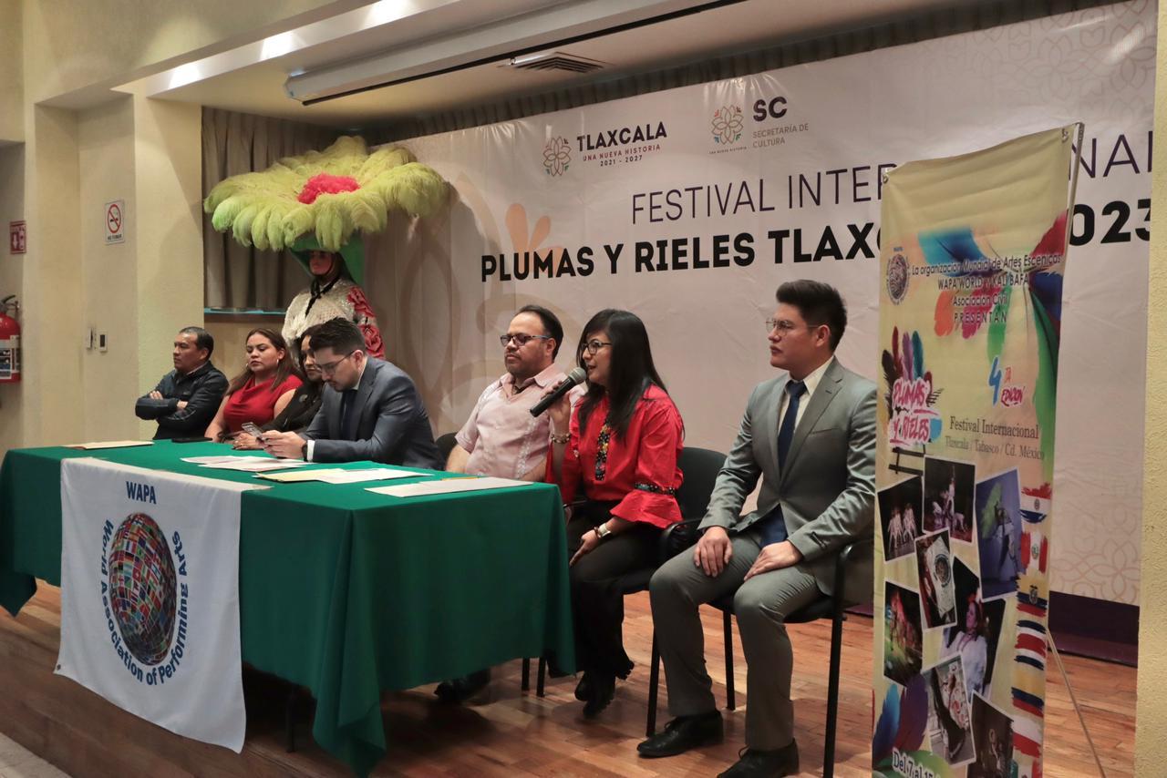Presentan cartelera del Festival Internacional “Plumas y Rieles Tlaxcala 2023"