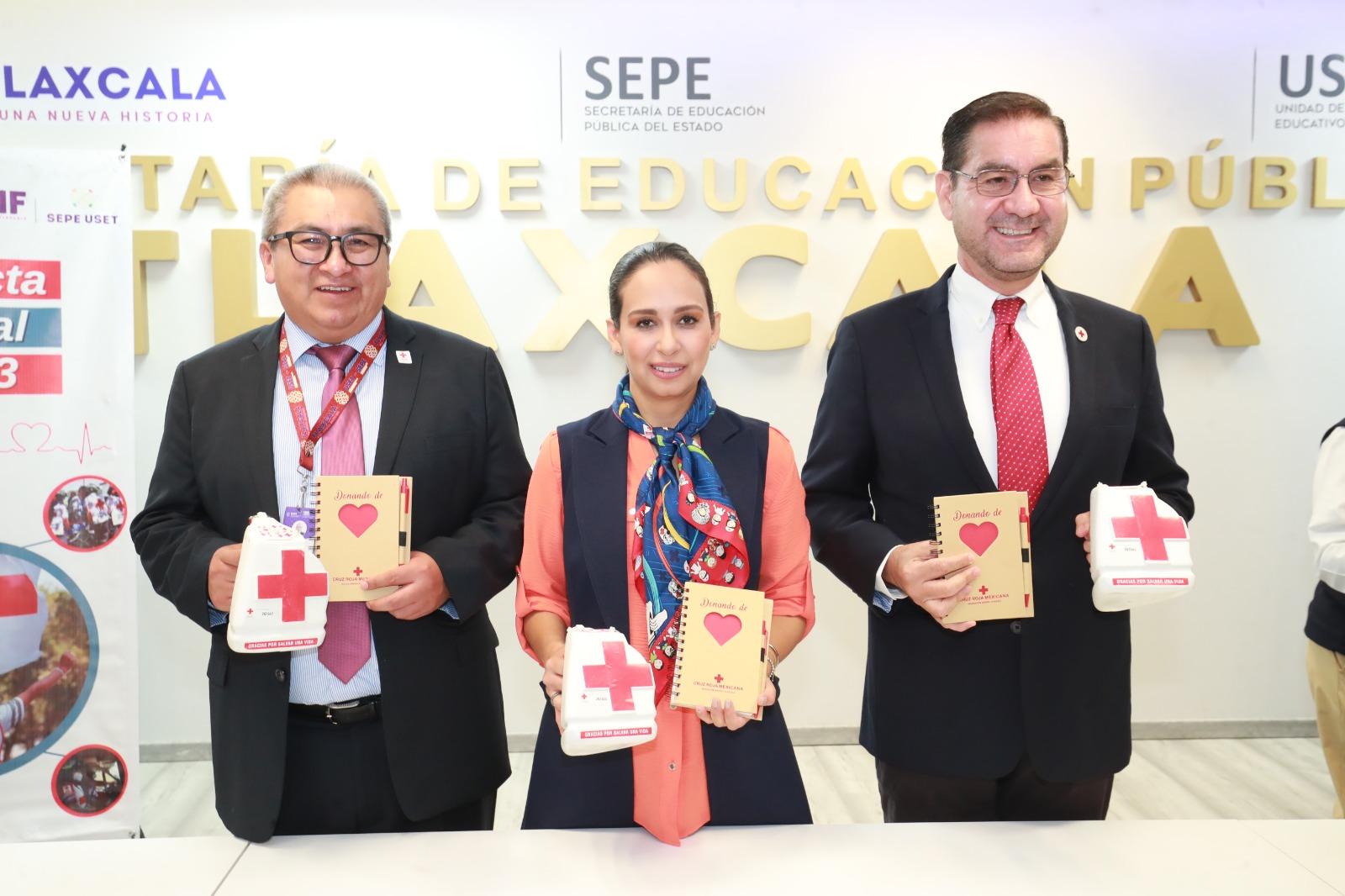 Inicia SEPE-USET COLECTA escolar anual de la Cruz Roja 2023