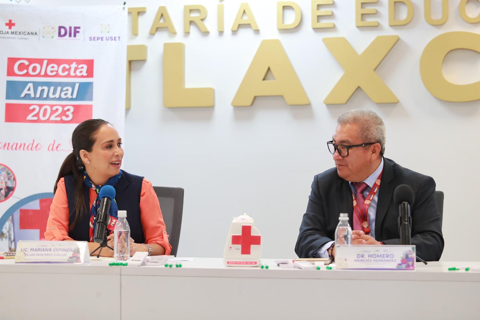 Inicia SEPE-USET COLECTA escolar anual de la Cruz Roja 2023