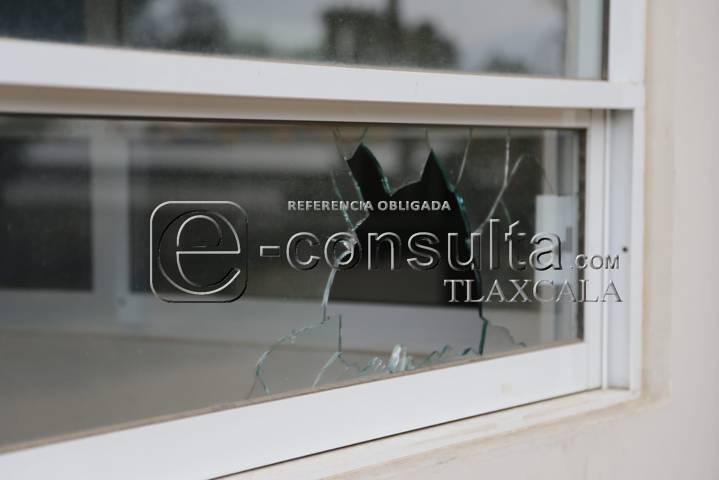 Vandalizan instalaciones de la Policía Municipal de Totolac 