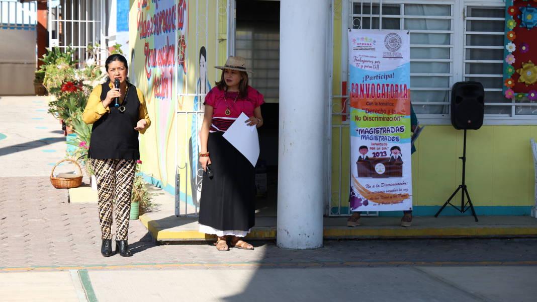 Difunde Presidenta del TSJ la convocatoria “Magistradas y Magistrados Infantiles por un Día”, en Ixtenco y Huamantla