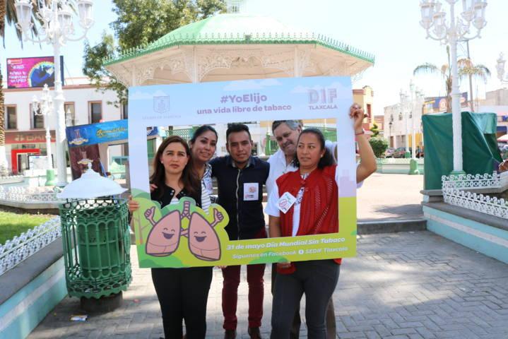 Conmemoran SEDIF y SMDIF de Chiautempan Día Mundial sin Tabaco