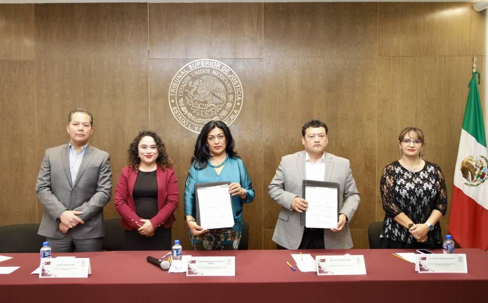 Impulsa la transparencia y rendición de cuentas el TSJ con firma de convenio con el Sistema Anticorrupción
