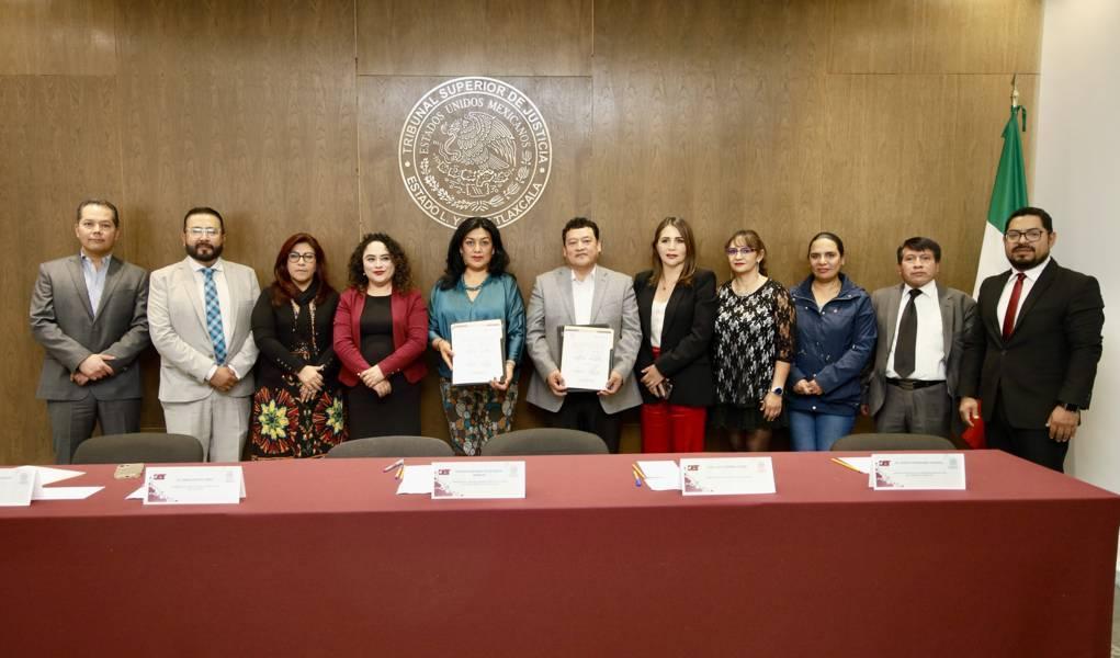 Impulsa la transparencia y rendición de cuentas el TSJ con firma de convenio con el Sistema Anticorrupción