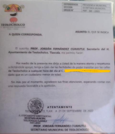 Asume secretario de Teolocholco funciones y atribuciones de la SMyT