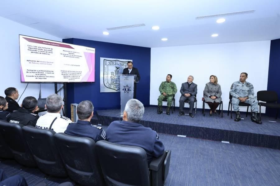 Presentó secretario de seguridad, Ramón Celaya Gamboa, estrategia de seguridad para Tlaxcala 