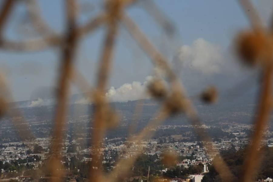 Se registra un gran incendio en las faldas de La Malinche 