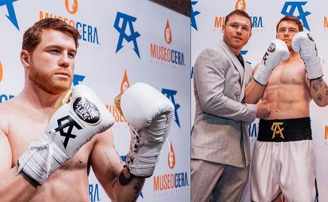 Develan estatua del boxeador Canelo Álvarez en la CDMX