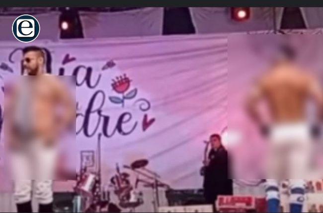 Strippers se desnudan en Tlaxco sin importar la presencia de niños; esto fue con el aval del Ayuntamiento 