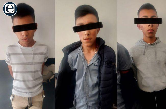 Detiene Policía de Chiautempan a tres sujetos por robo a negocio