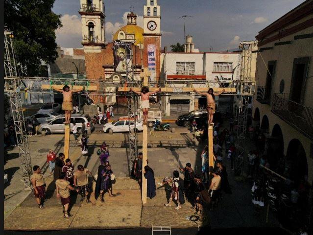 Se vive histórica procesión de Viernes Santos en Chiautempan