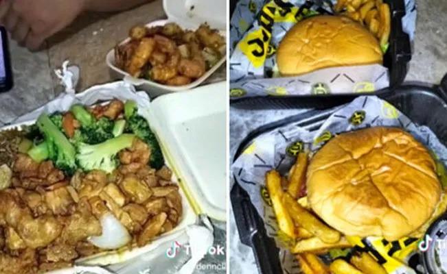 Una mujer presume comer gratis luego de que su esposo es repartidor de DiDi