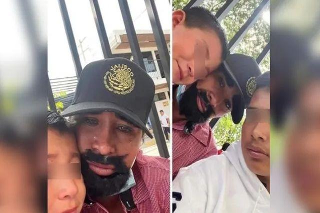 Madre se disfraza de hombre en la escuela de sus hijos para celebrar el Día del Padre