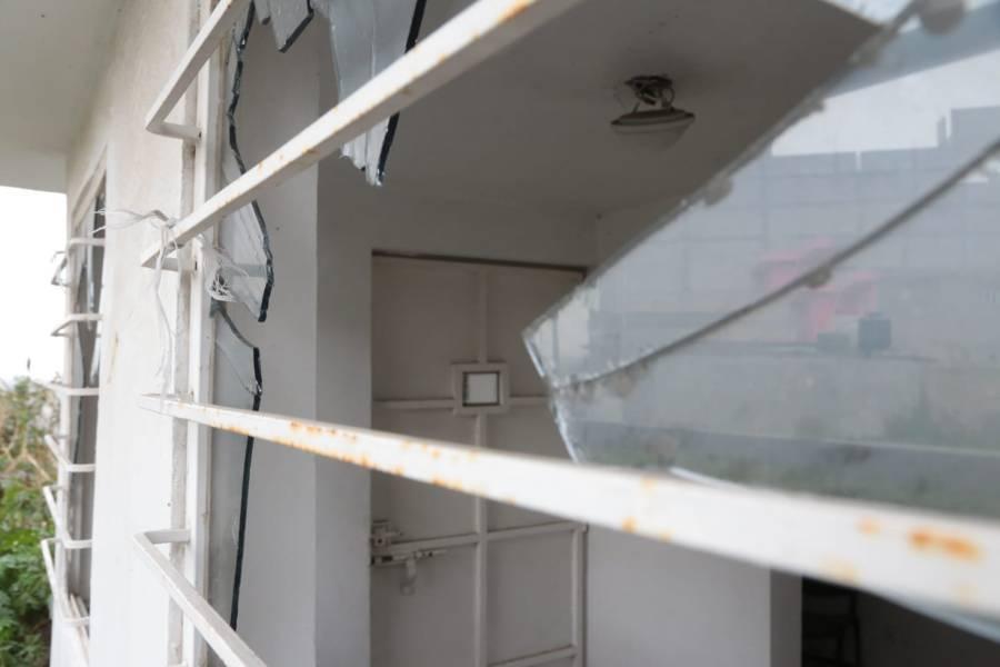 Vandalizan caseta de vigilancia de la Policía Municipal de Tlaxcala