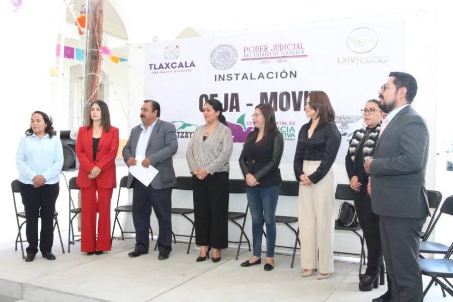 Instala Poder Judicial el CEJAMÓVIL en Atltzayanca