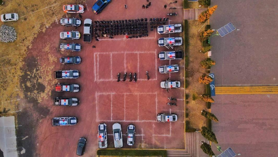 Alcalde de Apizaco verifica que todo el equipo de Seguridad Pública esté funcional
