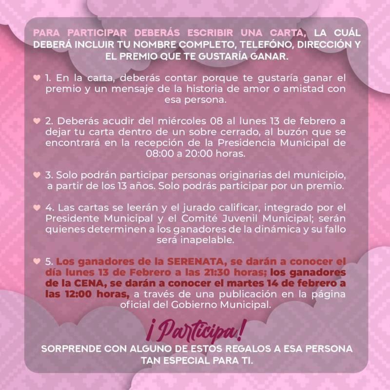 Gobierno Municipal de Contla, invita a jóvenes a participar en Concurso del día del Amor y la Amistad