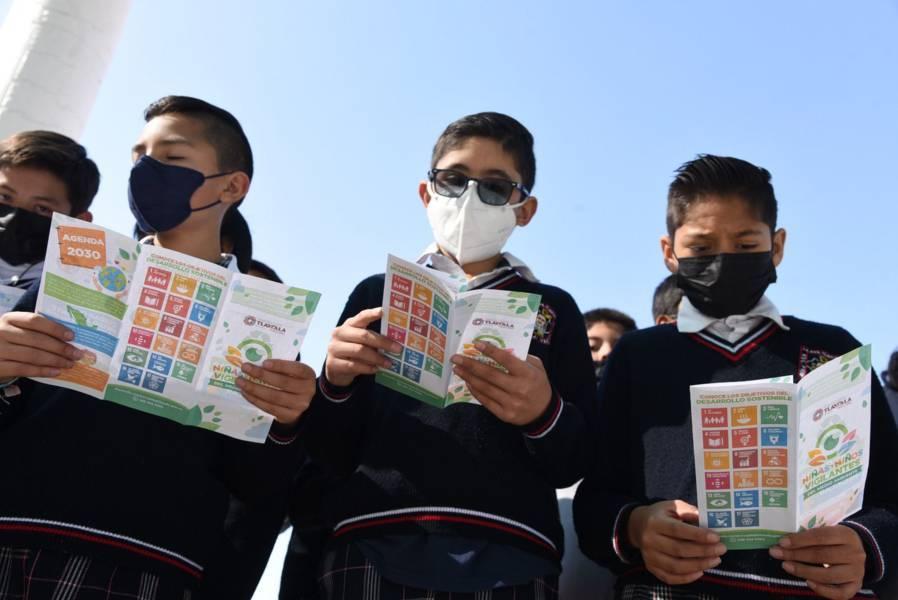 Promueve el Ayuntamiento de Tlaxcala el cumplimiento de la “Agenda 2030” entre alumnos de educación básica