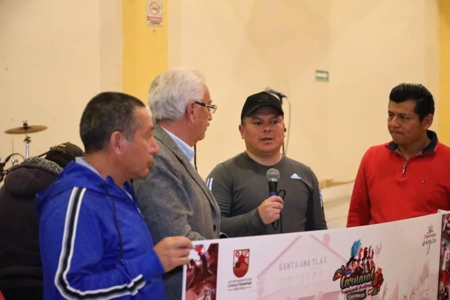 Alcalde de Chiautempan realiza gira de trabajo previo al arranque del Carnaval 2023