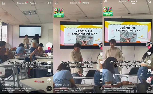 Alumno relata en clases "cómo lo engaño su ex" como aportación para la materia