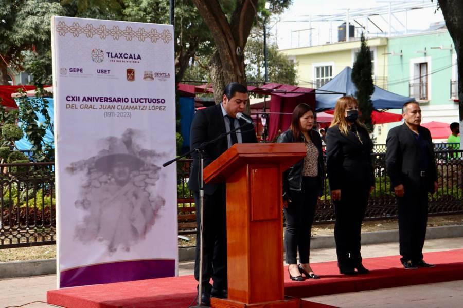 “Los actos de valentía de este gran contlense, están plasmados en letras de oro en la historia de México”: Eddy Roldán