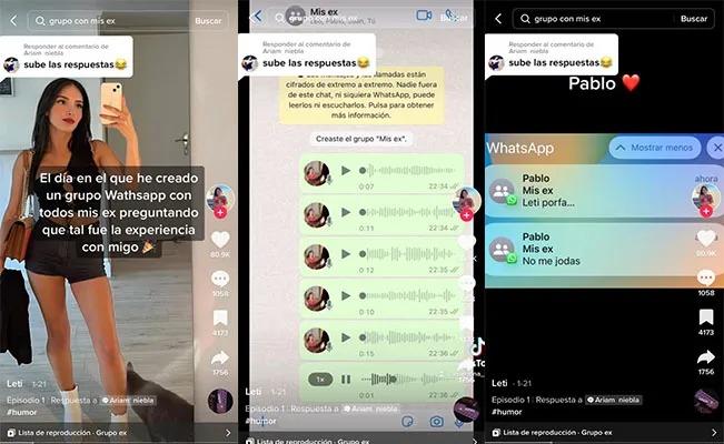 Joven reunió a todos sus ex novios en WhatsApp para hacerles una pregunta
