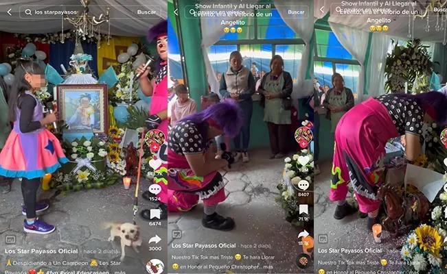 En pleno velorio una familia despide a su hijo con un show de payaso