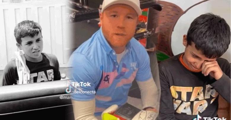 Un niño limpiaparabrisas rompe en llanto luego de que el Canelo Álvarez le regalará unos guantes