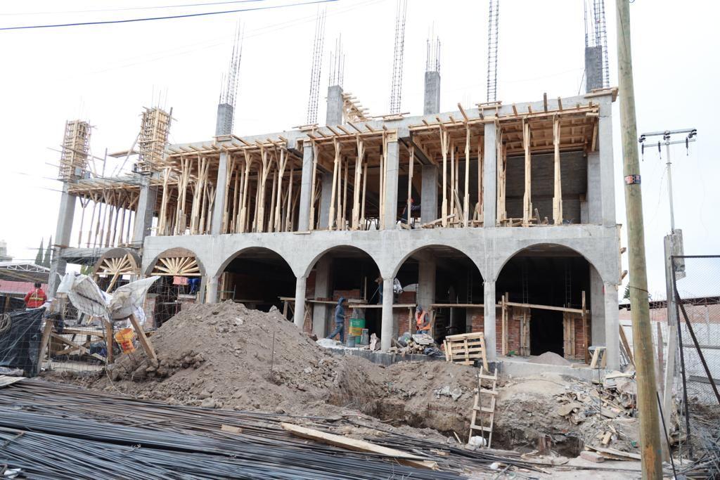 Registra construcción de la nueva Presidencia de Chiautempan más del 70 % de avance en su primera etapa 