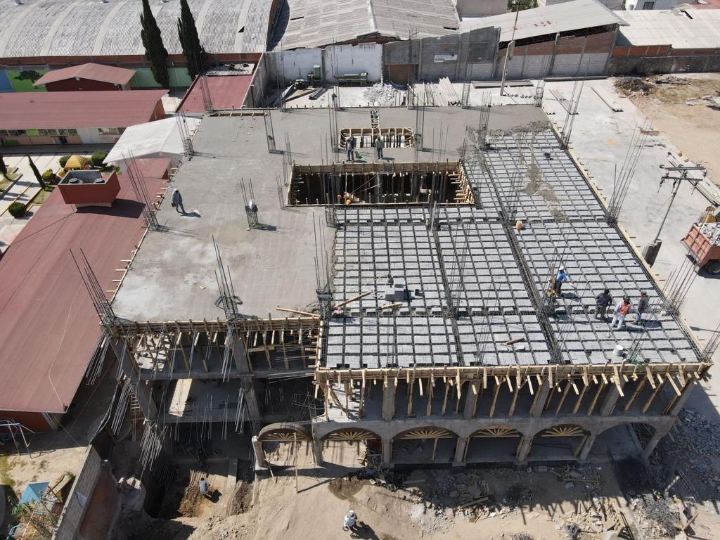 Registra construcción de la nueva Presidencia de Chiautempan más del 70 % de avance en su primera etapa 